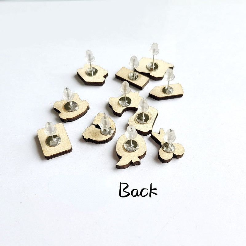 Wholesale Teacher's Day Wooden Earrings